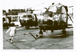 Hélicoptères Aviation * 4 Photos Anciennes 13x9cm * Hélicoptère Type Modèle Marque ? - Helicópteros