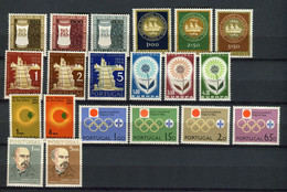 Portugal - 1964 - MNH ** - Complete Year Set - Mi954/973 - Cv € 48,50 - Full Years