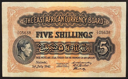 East Africa Nairobi 5 SHILLINGS 1.7.1941 Pick#28a Lotto 2840 - Guinea