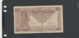 Baisse De Prix INDONESIE - Billet 10 Roupies 1952 SUP+/XF+ Pick-043 - Indonésie