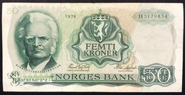 Norge Norway Norvegia 50 Kroner Pick#37 Bb Vf Pressato LOTTO 4376 - Noorwegen