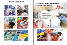 Sierra Leone 2022, Doctors Without Borders, Red Cross, 5val In BF +BF IMPERFORATED - First Aid