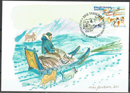 Greenland 2012.   50 Anniv Knud Rasmussen University.  Michel  605 Maxi Card. - Maximumkaarten