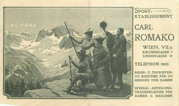 Austria Sport Etablissement Carl Romako Wien 10 X 17 Cm Nota 1911 - Österreich