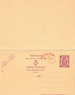 BELGIQUE - ENTIER 40C CARTE AVEC REPONSE PAYEE NEUF - Reply Paid Cards