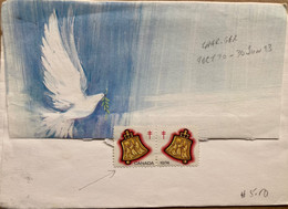 CANADA -1974, COVER USED, ARMY, MILITARY, CANADA FIELD POST OFFICE NO-43, WORLD CYCLE CHAMPIAN STAMP, BIRD, BELL, CHRIST - Covers & Documents