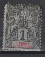 Timbre Oblitéré De Saint Pierre Et Miquelon  De 1892 N°59 - Usados