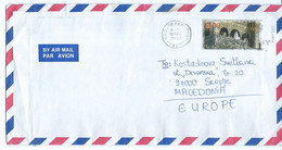 New Zealand,AIR MAIL Letter Via Macedonia 2002,stamp : 2002 The Lord Of The Rings - The Two Towers - Lettres & Documents