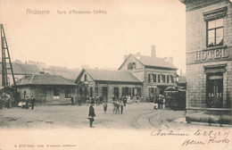Belgique - Andenne - Gare D'Andenne  Seilles - Edit. Arm Braibant - Tram - Animé -Hotel - Café - Carte Postale Ancienne - Namur