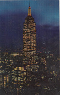 CARTOLINA  NEW YORK CITY,NEW YORK,STATI UNITI,EMPIRE STATE BUILDING AT NIGHT,VIAGGIATA 1960 - Empire State Building