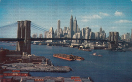 CARTOLINA  NEW YORK CITY,NEW YORK,STATI UNITI-THE BROOKLYN BRIDGE-VIAGGIATA 1956 - Brooklyn