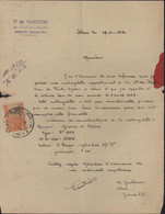 AOF Guinée Française 3F Bleu & Orange Taxes Actes Conventions Médaillon Tasset Fiscal Demande Immatriculation Moto - Lettres & Documents