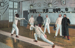 Escrime ESCRIME * CPA * Infanterie , La Salle D'armes * Sports Sport Sabre épée Fleuret - Esgrima