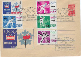 1964 Jeux Olympiques D'Hiver D'Innsbruck: Série D'URSS Sur Entier Postal Olympique - Invierno 1964: Innsbruck