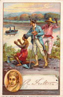 PUBLICITE - CACAO PUR HOLLANDAIS BENSDORP - A Fulton - Illustration - Le Premier Vapeur Sur L'H - Carte Postale Ancienne - Publicité