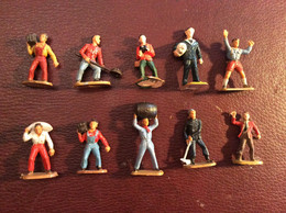Joli Lot . Mini Figurines STARLUX . Photographe / Marin / Pompiers / Ouvriers / Scout .  ETC - Starlux