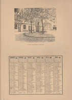 Vieux Papiers - Calendrier 1960 + Illustrations  C Sauer Recto Strasbourg Place St Etienne - Verso: Tour Ponts Couverts - Grand Format : 1941-60