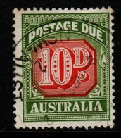 Australia Postage Due Stamps SG D139 1959 Ten Pennies No Watermark Used - Strafport