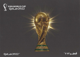 LIONEL MESSI GOLD TROPHY ARGENTINA FRANCE FINAL MATCH - 2022 FIFA WORLD CUP FOOTBALL SOCCER IN QATAR - OFFICIAL POSTCARD - 2022 – Qatar