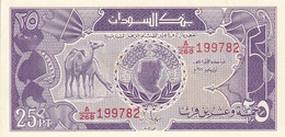 BILLETE DE SUDAN DE 25 PIASTRES DEL AÑO 1987 SIN CIRCULAR (UNC) (BANKNOTE) - Sudan