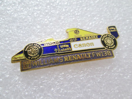 PIN'S   WILLIAMS RENAULT ELF  FW 13 B   CANON  BARCLAY  LABATT'S  Email Grand Feu - F1