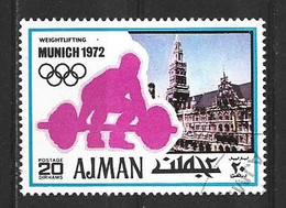 Ajman Année 1971 Serie Jo Munich 20d ( HALTEROPHILIE ) Oblitéré Sans Trace De Charniére TTB - Haltérophilie