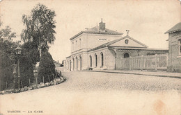 Belgique - Marche - La Gare  - Oblitéré Marche 1910 - Carte Postale Ancienne - Marche-en-Famenne