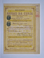 PORTUGAL-ANADIA-CURIA-Sociedade Das Aguas Da Curia-Titulo De Vinte Acções   Nº50161 A 50180-31 Dezembro 1921 - Agua