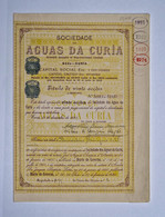 PORTUGAL-ANADIA-CURIA-Sociedade Das Aguas Da Curia-Titulo De Vinte Acções   Nº50161 A 50180-31 Dezembro 1921 - Water