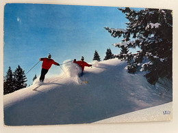 CPM - SKI ALPIN - GRISERIE DE LA POUDREUSE - Flamme Chamonix Mont Blanc 1970 - Sports D'hiver