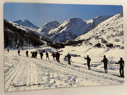 CPM - SKI DE FOND - VALLOIRE LES VERNEYS - 1550 M. - Le Grand Galibier 3229 M. Skieurs - Sports D'hiver