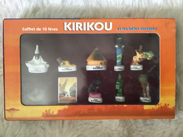 Coffret KIRIKOU ET LES BÊTES SAUVAGES 10 Fèves Mâtes . ALCARA 2007 - Dessins Animés