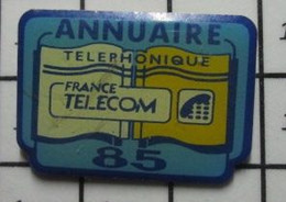 312A Pin's Pins / Beau Et Rare / FRANCE TELECOM / ANNUAIRE TELEPHONIQUE VENDEE 85 - Telecom De Francia