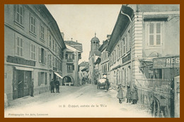 * COPPET - Entrée De La Ville - Restaurant Du Port - Apotheke - Pharmacie - Animée - 56 B - Photographie Des Arts - Coppet