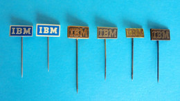 IBM (International Business Machines Corporation) Big Blue - Armonk, New York, USA * Lot Of 6. Vintage Pins * Computers - Informatique