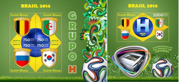 Guinea Bissau 2014, Sport, Football World Champion H, 4val In BF+BF - 2014 – Brésil