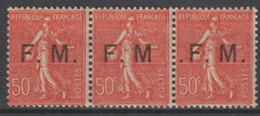 1929 - FM - VARIETES SE TENANT ! YVERT N°6+6a+6b ** MNH (TRES LEGERES TACHES) - COTE = 162+ EUR. - - Ongebruikt