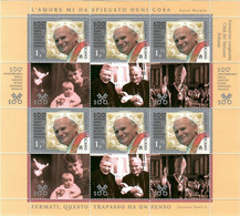 Vatican 2020 . Pope John Paull II ( Joint Issue Poland ) . M/S Of 6 +  6 Labels - Unused Stamps