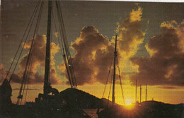 CARTOLINA  CHARLOTTE AMALIE,ANTILE,ISOLE VERGINI AMERICANE,STATI UNITI-SUNSET IN THE VIRGIN ISLANDS-VIAGGIATA 1967 - Isole Vergini Americane
