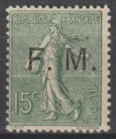 1901/1904 - FM - YVERT N°3 * MLH - COTE = 80 EUR. - - Sellos De Franquicias Militares