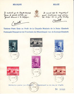 B01-417 Feuillet Souvenir FDC 532 533 534 535 536 537 Chapelle Reine Elisabeth 01-05-1940 Bruxelles 1 Brussel 21513 - 1931-1950