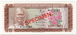 SIERRA LEONE,50 CENTS,1978,P.4,SPECIMEN,UNC - Sierra Leona