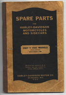 Harley Davidson Parts List Moto Motorrad Motorcycle Motor Motorbike Pieces Detachees Ersatzteil Liste 1927 - 1931 - Motos