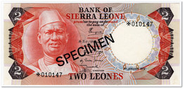 SIERRA LEONE,2 LEONES,1978,P.6,SPECIMEN,UNC - Sierra Leona