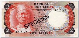 SIERRA LEONE,2 LEONES,1978,P.6,SPECIMEN,UNC - Sierra Leone