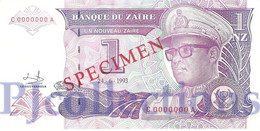 ZAIRE 1 N. ZAIRES 1993 PICK 52s SPECIMEN UNC - Zaïre