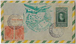 Brazil 1949 Cover With 3 Stamp And Cancel 1,000th Atlantic Crossing By Panair Constellation Airplane Transport - Posta Aerea (società Private)