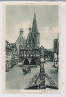 6120 MICHELSTADT, Rathaus Mit Brunnen, Fuhrwerk, Verlag Peters - Wiesbaden - Michelstadt