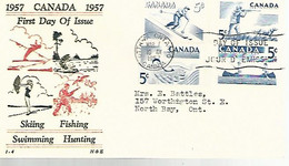 57732) Canada FDC Ottawa 1957 Postmark Cancel - 1952-1960