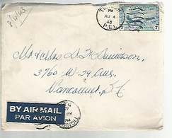 57736) Canada Tignish 1943 Postmark Cancel Military Mail Air Mail - Aéreo